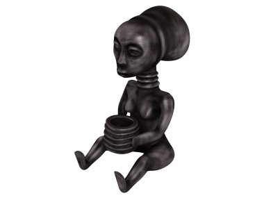 Old african statuette clipart