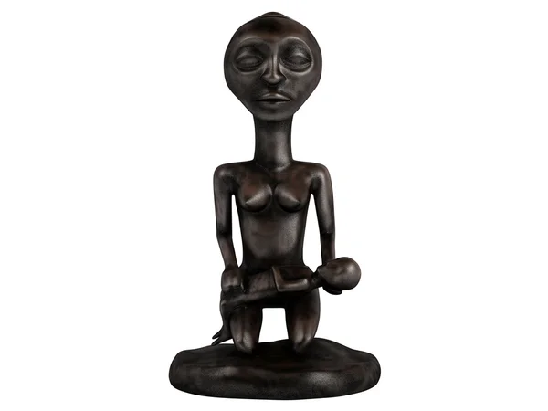 老非洲雕像 — 图库照片