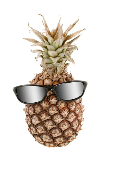 stock image Pineapple with sunglassses as head