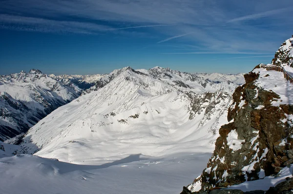 Alpes de nieve — Foto de Stock