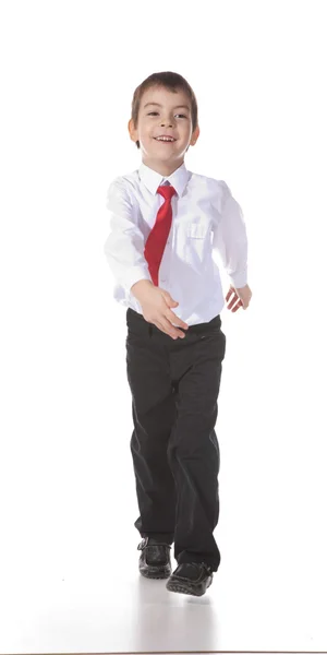 Rode stropdas jongen — Stockfoto