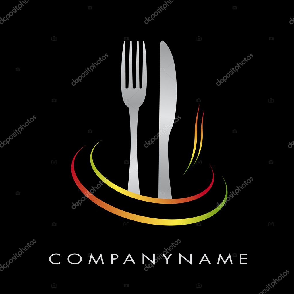 Symbol set table for restauration, fast food, gastronomy