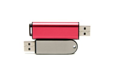 Two flash drives on a white background clipart