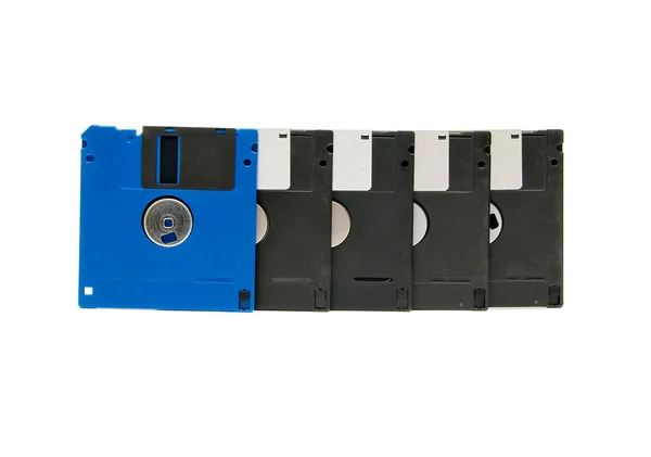 Floppy blue and black on a white background — Stock Photo, Image