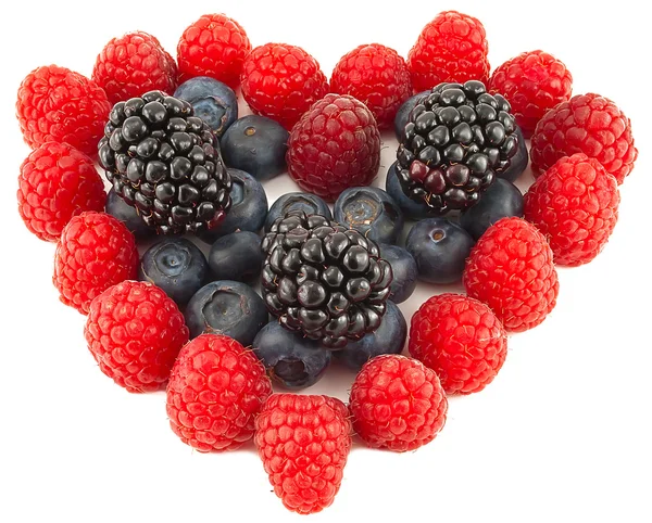 Heart from berries — Stock Photo, Image