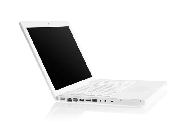 Weißer moderner Laptop — Stockfoto