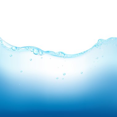 Water Wave With Bubbles clipart