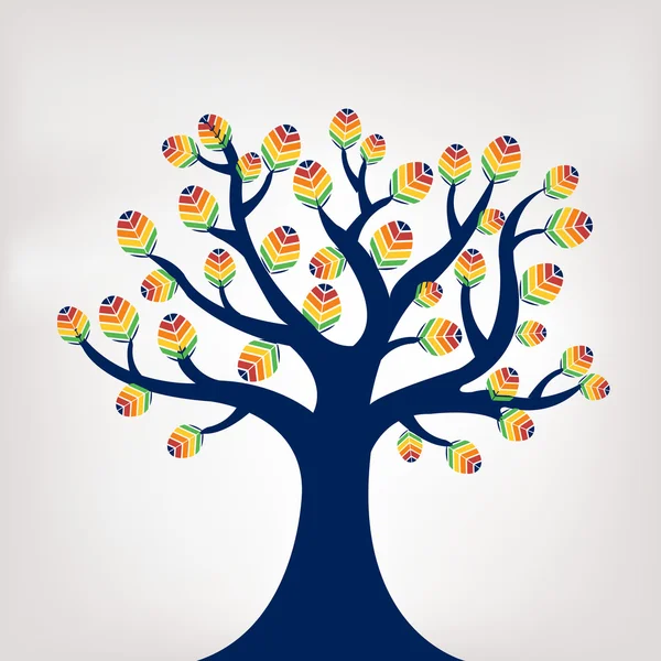 다채로운 나무 — 스톡 벡터