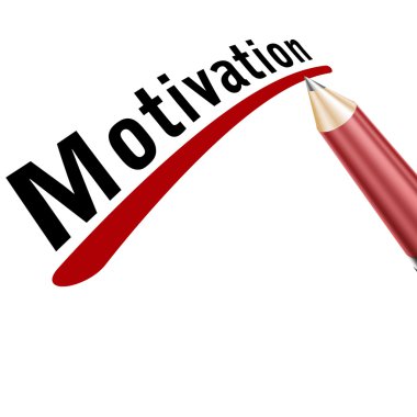 Motivation underlined in pencil clipart