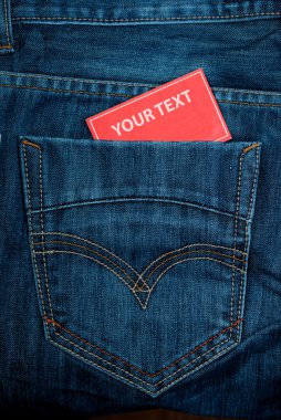 Jeans pocket and paper clipart