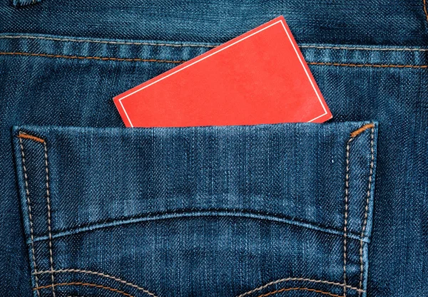 Pocket and red paper note — Stock Photo, Image