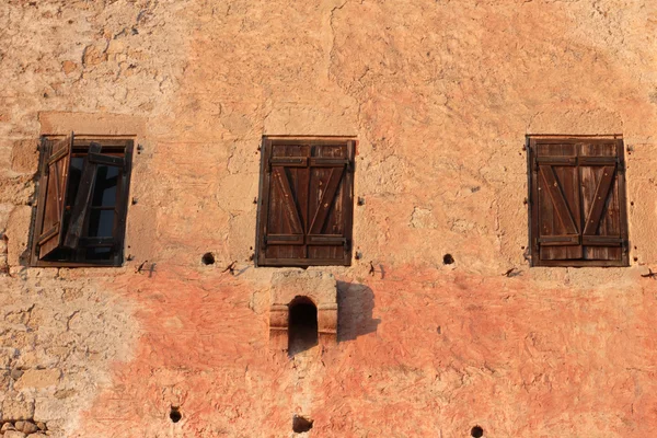 stock image Windows on old building