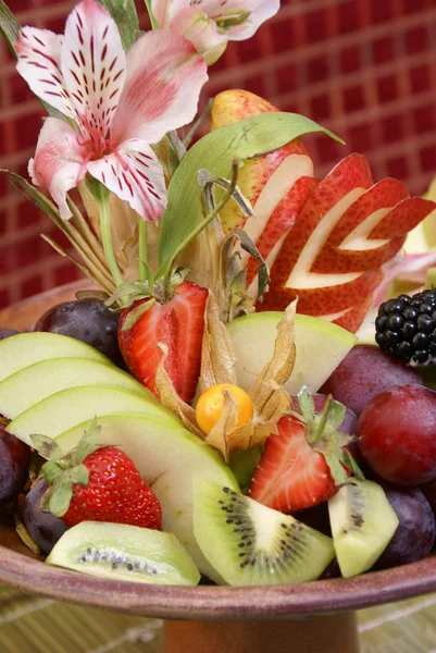 stock image Fruit and berry dessert