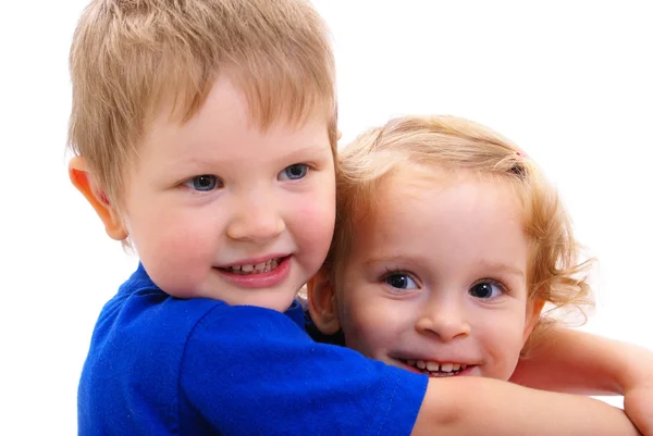Cheerful children embrace — Stock Photo, Image