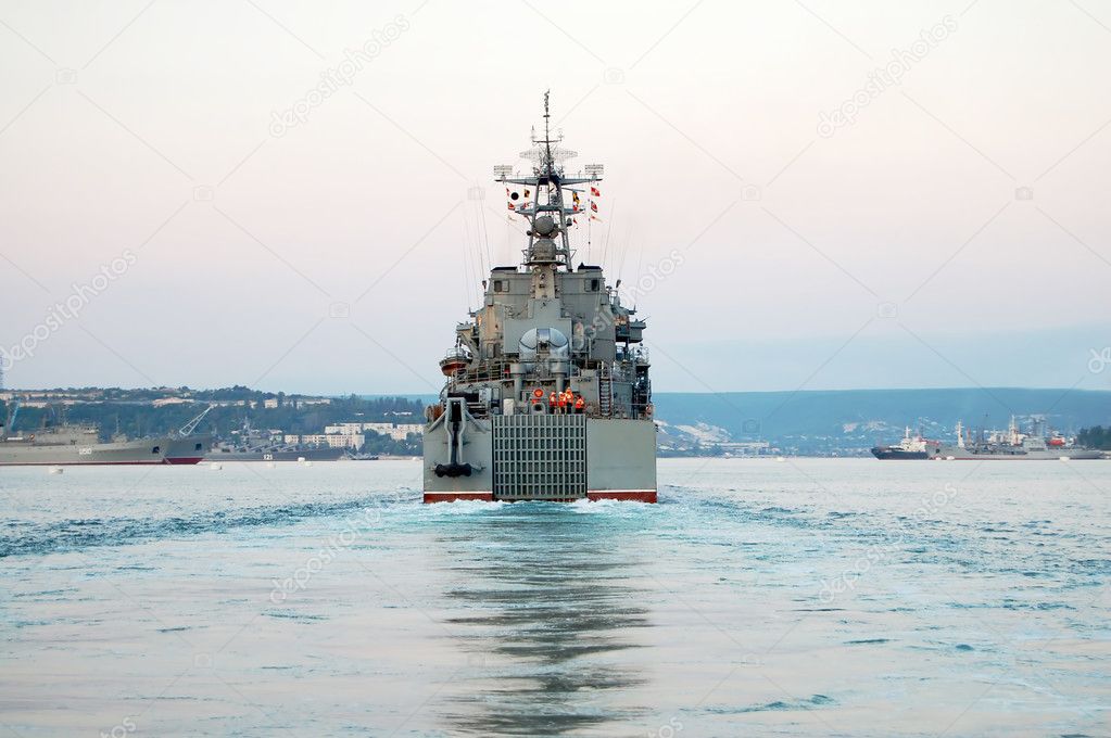 Back military ship