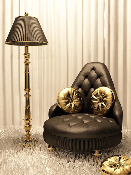Luxe meubilair in design interieur — Stockfoto