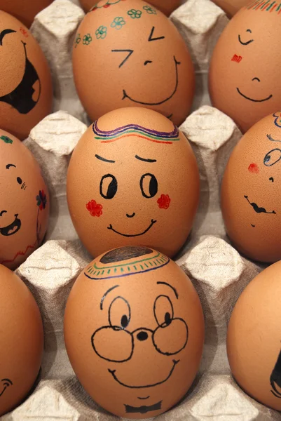 Velikonoční vejce s úsměvem — Stock fotografie