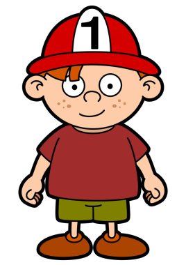 Fireman child clipart