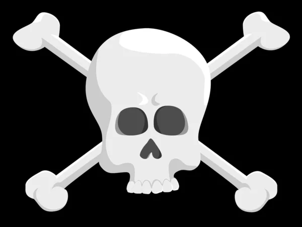 Cráneo de pirata — Vector de stock