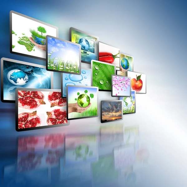 Televíziós és internetes gyártási technológia koncepció — Stock Fotó